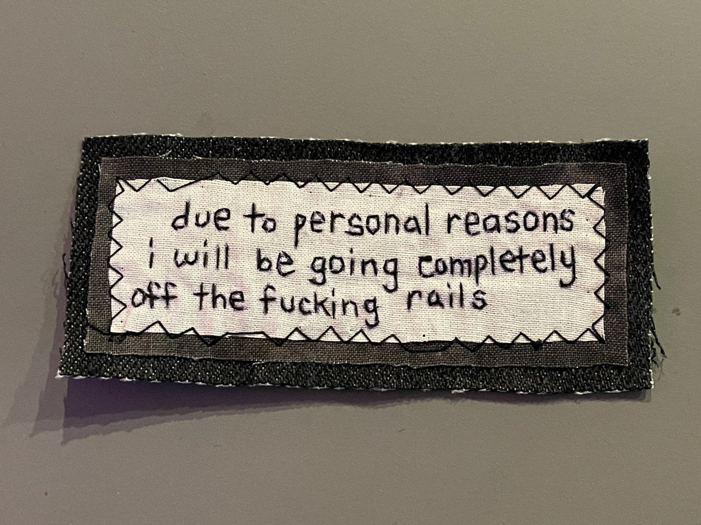 "personal reasons" patch