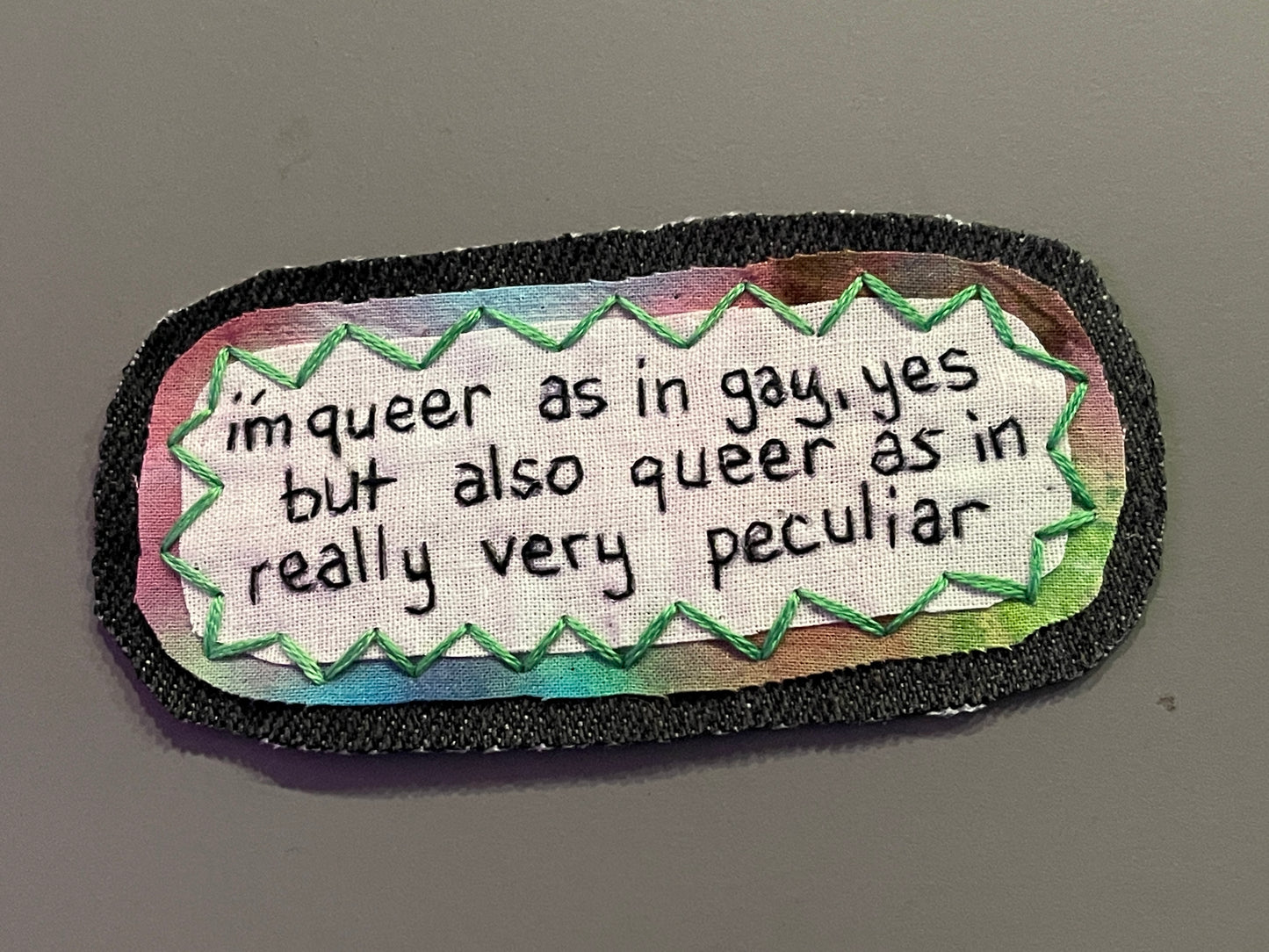 "queer as in really very peculiar" patch