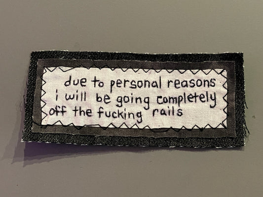 "personal reasons" patch