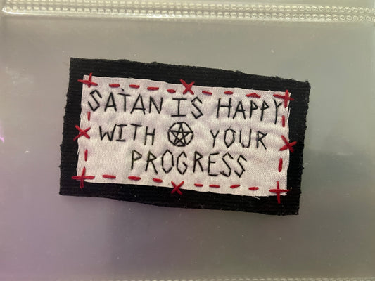 "satan is happy with your progress" patch