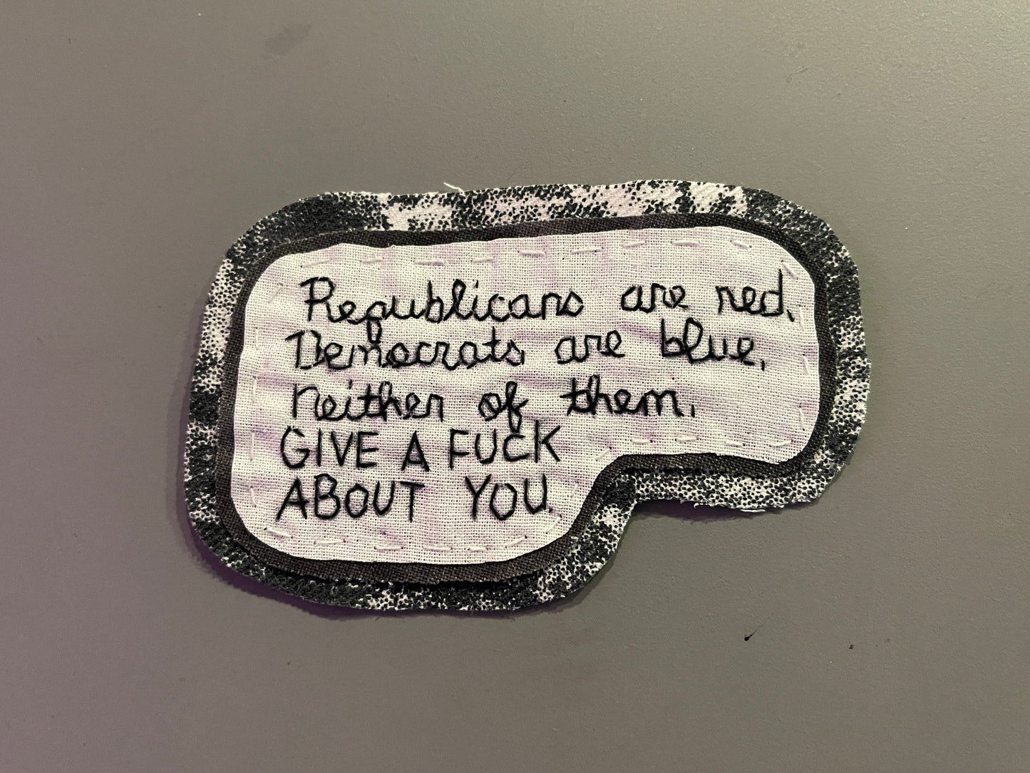 "democrats and republicans" patch